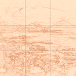 Sepia sketch with grid