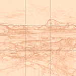 Sepia sketch with grid