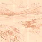 Sepia sketch with grid