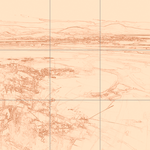 Sepia sketch with grid