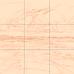 Sepia sketch with grid