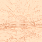 Sepia sketch with grid