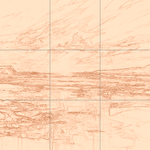 Sepia sketch with grid