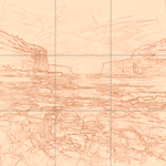 Sepia sketch with grid