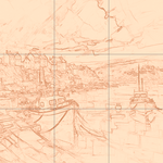 Sepia sketch with grid