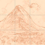 Sepia sketch with grid