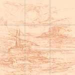 Sepia sketch with grid