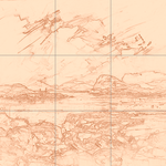 Sepia sketch with grid