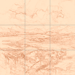 Sepia sketch with grid