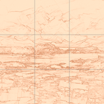 Sepia sketch with grid