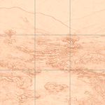 Sepia sketch with grid