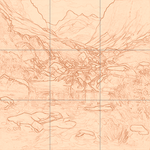 Sepia sketch with grid