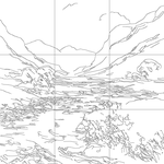 Line drawing with grid