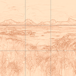 Sepia sketch with grid