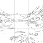 Line drawing with grid