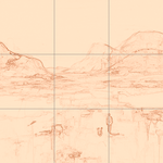 Sepia sketch with grid