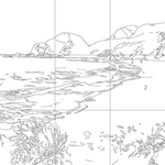 Line drawing with grid