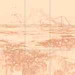 Sepia sketch with grid