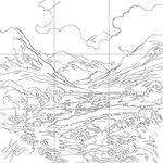 Line drawing with grid