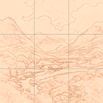 Sepia sketch with grid