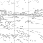 Line drawing with grid