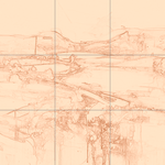 Sepia sketch with grid