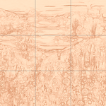 Sepia sketch with grid