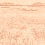 Sepia sketch with grid