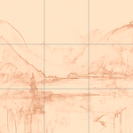 Sepia sketch with grid