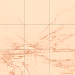 Sepia sketch with grid