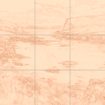 Sepia sketch with grid