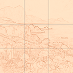 Sepia sketch with grid