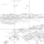 Line drawing with grid