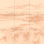 Sepia sketch with grid