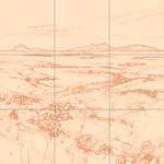 Sepia sketch with grid