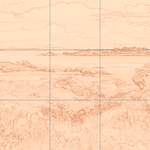 Sepia sketch with grid