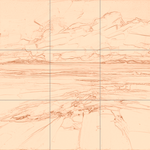 Sepia sketch with grid