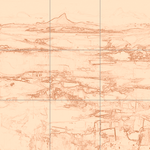 Sepia sketch with grid