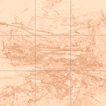 Sepia sketch with grid