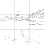 Line drawing with grid