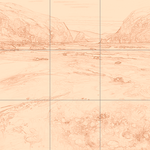 Sepia sketch with grid