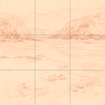 Sepia sketch with grid