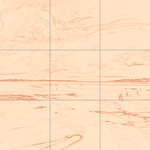 Sepia sketch with grid