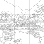 Line drawing with grid