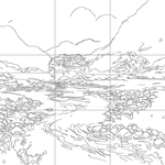 Line drawing with grid