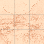 Sepia sketch with grid