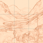 Sepia sketch with grid