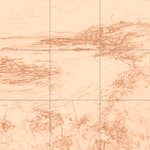 Sepia sketch with grid