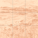 Sepia sketch with grid