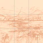 Sepia sketch with grid